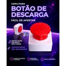 Capa Para Botão de Descarga Decorativa 3D Fácil de Apertar Para Banheiro