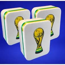 Kit Porta Figurinhas 3D com Tampa – Caixa Organizadora para Cards e Colecionáveis Futebol