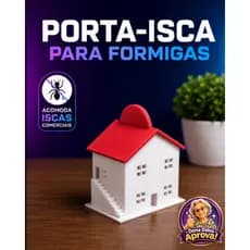 Porta Isca para Formigas Casinha Decorativa 3D com Telhado Removível