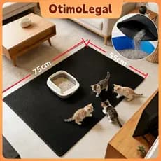 55x75cm Tapete Higiênico EVA Coletor de Areia Para Gato Lavável Dupla Camada