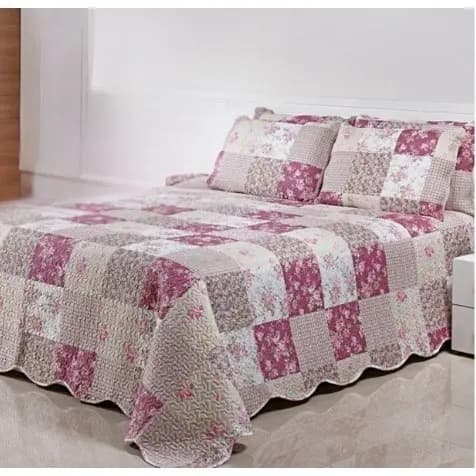 Cobre Leito Casal  Colcha Dupla Face e Face Simples 1 e  3 Peças estampado lindo