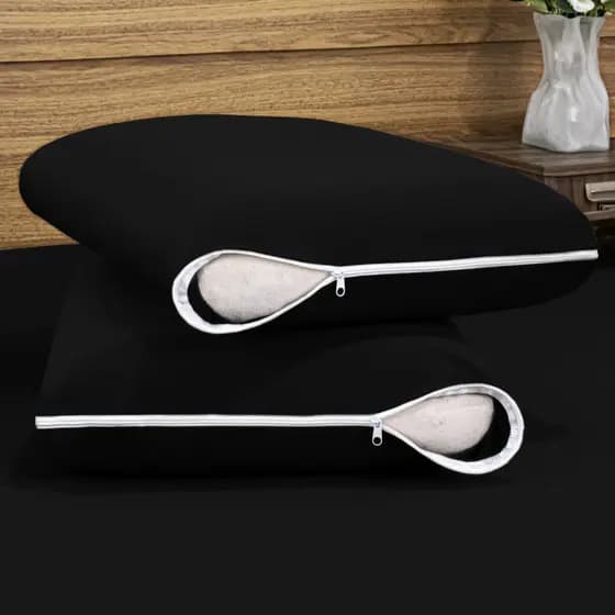 Kit 6 Capas de Travesseiro Malha Grossa Zíper Reforçado Premium