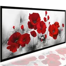 Quadros Decorativos Flor Papoula Vermelha Promoção