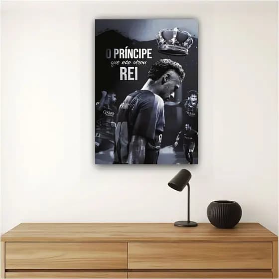 Quadro decorativo Neymar, Decoração de ambientes, craque rei do futebol brasileiro