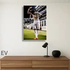Quadro decorativo Neymar no Santos pela libertadores 2012 futebol alta qualidade