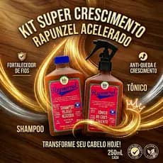 Kit Lola Cosmetics Crescimento Rapunzel - Shampoo e Tônico Capilar De Crescimento