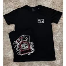 Camiseta Malha Premium Estampa Cartas Lançamento