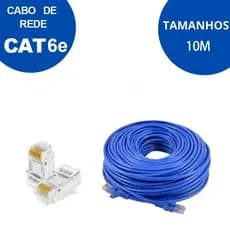 Cabo de Rede Ethernet RJ45 Cat5e Cat6e Azul 10 Metros – Internet, Smart TV, PC, Roteador, Games