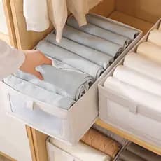 Caixa Organizadora de Roupas Dobrável em Oxford – Para Guarda-Roupa, Calças, Blusas, 40x27x17cm