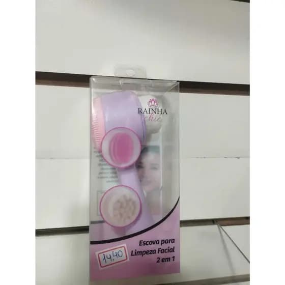 Escova de Limpeza Facial 2 em 1 Silicone Rainha Chic Anti Oleosidade