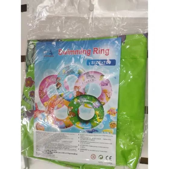 Boia Inflável Infantil 70cm Colorida | Bóia de Piscina Criança Estampada Animais | Swimming Ring Resistente Verão Praia
