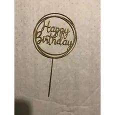 10 Topper de Bolo Acrílico Feliz Aniversário - Design Elegante e Reutilizável