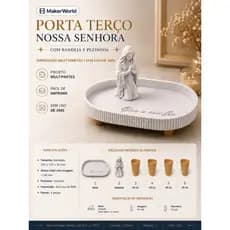 ✨ Porta Terço Nossa Senhora Rezando