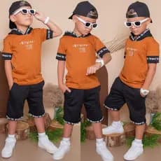 Conjunto Infantil Menino Juvenil Lançamento Camisa Bermuda Roupa de Criança Veste 2 ao 14anos
