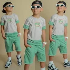 Conjunto infantil Lançamento Juvenil Estiloso Top Roupa de Menino 2 ao 14 anos