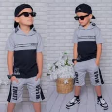 Conjunto Infantil Menino Lançamento  Verão Camisa 100% Algodão e Bermuda  Veste do 2 ao 14 anos