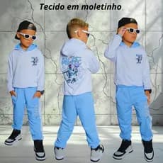 Conjunto De Menino MOLETINHO Meia Estação Inverno Lançamento Blusa + Calça Veste do 2 ao 14 anos