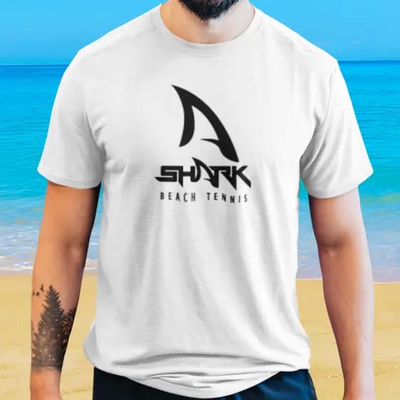 Camiseta Blusa Beach Tennis Shark Algodão Premium