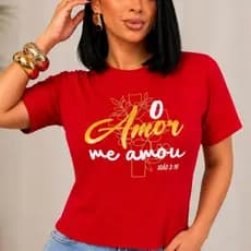 Blusa Feminina Gratidão Vermelha | 100% Algodão | Não Transparente | Casual Premium | P M G 🌼❤️