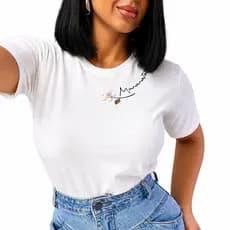 Blusa Feminina T-Shirt Estampada Premium Não Transparente Confortável Moda Casual