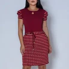 Vestido Moda Evangélica Jovem Manga Ombreira Midi social
