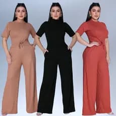 Conjunto Feminino Pantalona Blusa Calça Social Confortavel