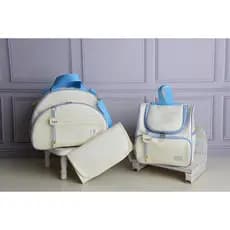 Kit Maternidade 3 Peças Luxo  l Mala e Mochila chaveiro de urso, borboleta e safari