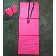 Colchonete Dobrável Maleta Rosa Fitness Yoga Abdominal Fisioterapia Academia Pilates