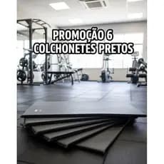Kit 6 Colchonete Profissional para Academia Fitness Musculação Fisioterapia Yoga Abdominal Futebol Escola Creches