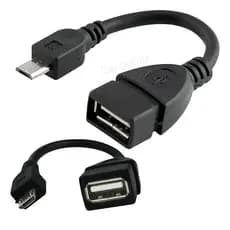 Kit 2 Cabo Otg Usb V8 Micro Usb Macho Para Usb Fêmea Conversor Adaptador Pendrive Celular Tablet