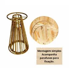 Kit Mesas Redonda Cone Ripado Cilindro Ferro Para Decorações De Festa Pegue Monte Aniversário