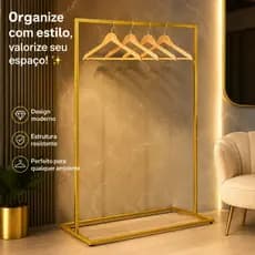 Arara  guarda roupeiro Para Roupas Reforçada Varias Cores 1,00m