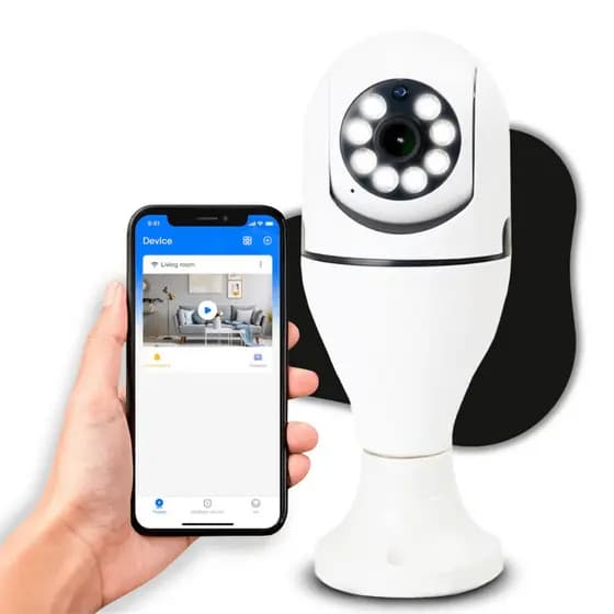Câmera de segurança modelo Lâmpada  360 Wifi Ip Hd Visão Noturna