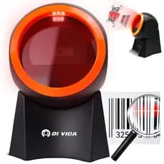 Leitor de Código de Barras Fixo Portátil Super Mercado Ifood QR CODE 1D e 2D Com Sensor Automático