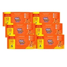 Kit 6 Pacotes Toalha Umedecida Hidrate Piquitucho 140 Unidades Kit com 6 Pacotes