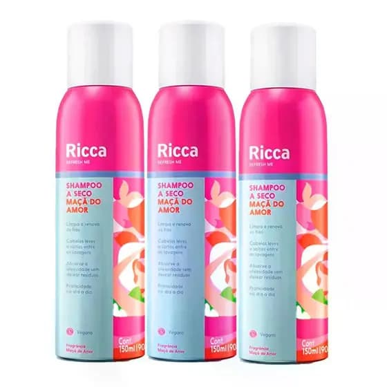 Kit 3un Shampoo A Seco Maca Do Amor Ricca