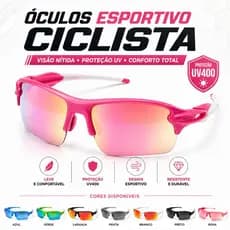Óculos Ciclista Esportivo UV400 Masculino Feminino Corrida Bike