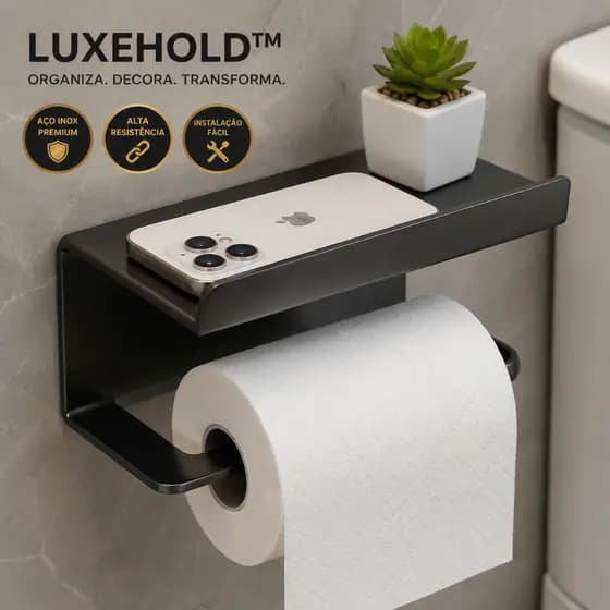 Suporte Banheiro Resistente Aço Inox Anticorrosivo Segurança Instalação Facil