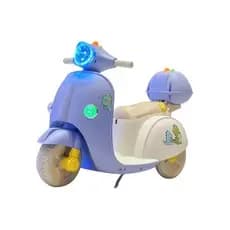 Moto Eletrica Infantil Baby Dino Azul Claro Bateria Recarregavel Diversao Seguranca Crianças