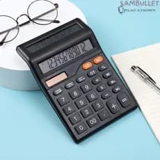 Calculadora Duplo Visor De Balcão Mesa Comercial Escritório 12 Dígitos