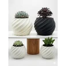 Kit 2 Vasos Decorativos para Pequenas Plantas Suculentas Cactos Vaso Decorativo Sala Escritório Linha Home Decore