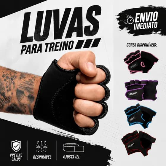 Luva Fitness Academia Musculação Beah Sports - Crossfit