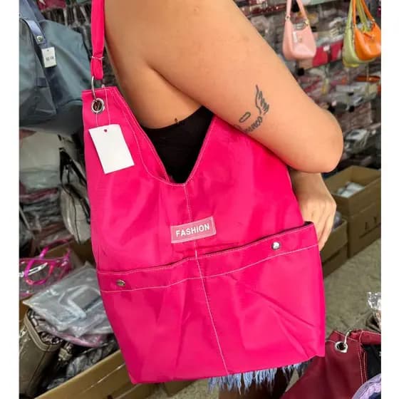 bolsa feminina transversal /bolsa lona/com ziper(6137)