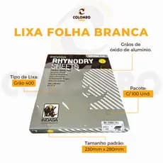 Lixa Folha Multiuso Grão 400 – 100 Unidades para Madeira, Gesso, Argamassa e Massa | Melhor Preço