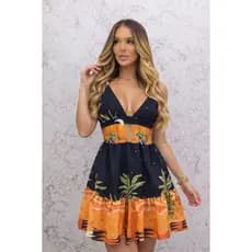 Vestido feminino crepe barbie La Vié