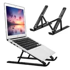 SUPORTE ARTICULADO PARA NOTEBOOK TABLET ERGONOMICO BASE AJUSTAVEL DOBRAVEL ANTIDERRAPANTE MESA ESCRITORIO PRETO
