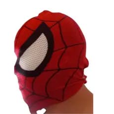 MASCARA ARANHA INFANTIL CAPUZ TECIDO FURADINHO