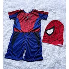 FANTASIA INFANTIL MÁSCARA TECIDO BRINDE PERSONAGEM FILME DESENHO ARANHA