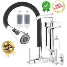 Torneira Cozinha Parede Filtro Jato 3 Funções LUXO 100% Metal