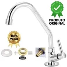 Torneira Cozinha Pia Mesa Bica Móvel Inteira Metal